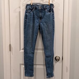 Old Navy High-Waisted Rockstar Super-Skinny Jeans (Dark Wash, Size 8)